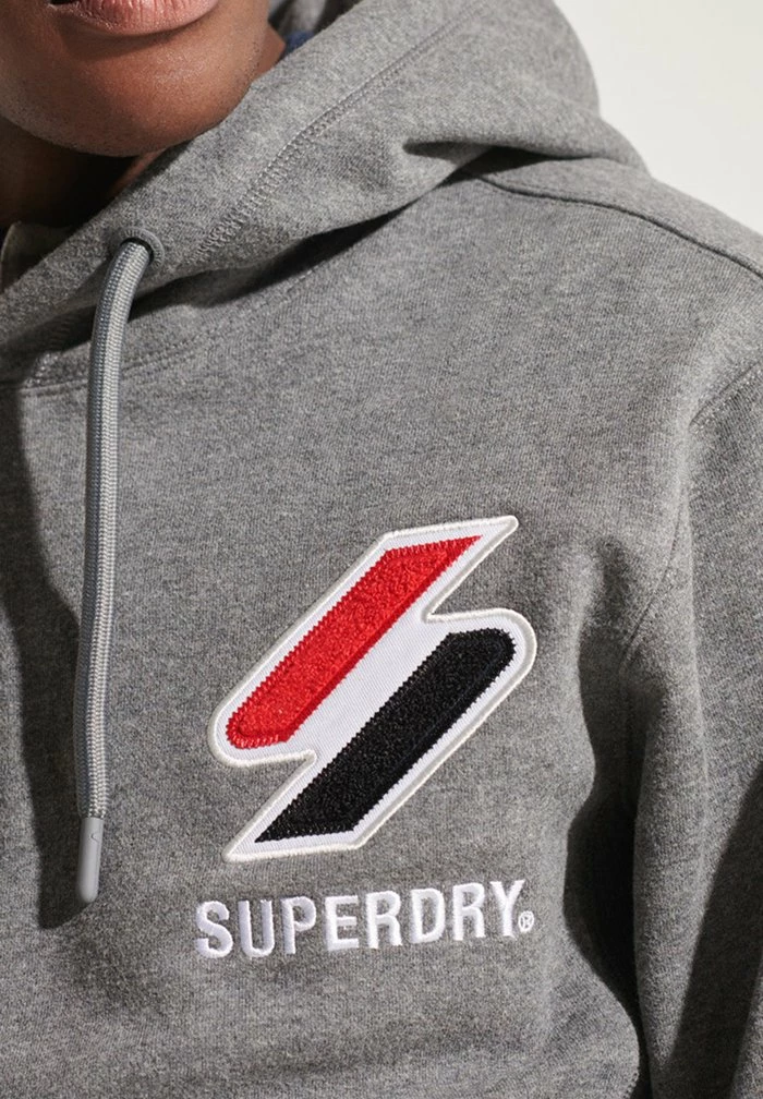 Superdry Hoodie - Mid Grey Marl 2 Superdry Hoodie - Mid Grey Marl - Image 2