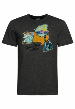 Superdry VINTAGE TRAVEL - Print T-shirt - Dark Charcoal Jaspe -Superdry Shop 4d273a0fac214f318dcf33b9654fd761