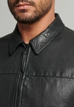 Superdry COACH - Leather Jacket - Black -Superdry Shop 4d6eedc7962341ce9f4d622e331d7a77