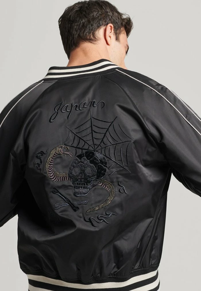 Superdry VINTAGE SUIKAJAN - Bomber Jacket - Jet Black 1 Superdry VINTAGE SUIKAJAN - Bomber Jacket - Jet Black
