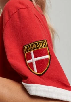 Superdry FOOTBALL DENMARK - Print T-shirt - Varsity Red -Superdry Shop 4dd7fd115abe46af80c4299b64701972