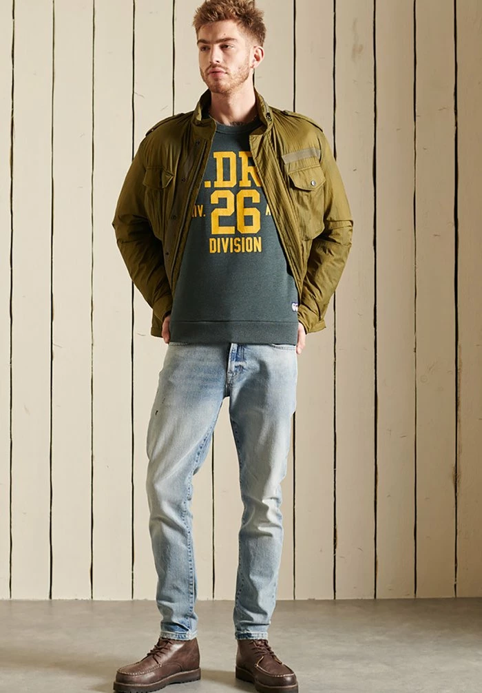 Superdry TRACK FIELD - Sweatshirt - Pine Marl 1 Superdry TRACK FIELD - Sweatshirt - Pine Marl