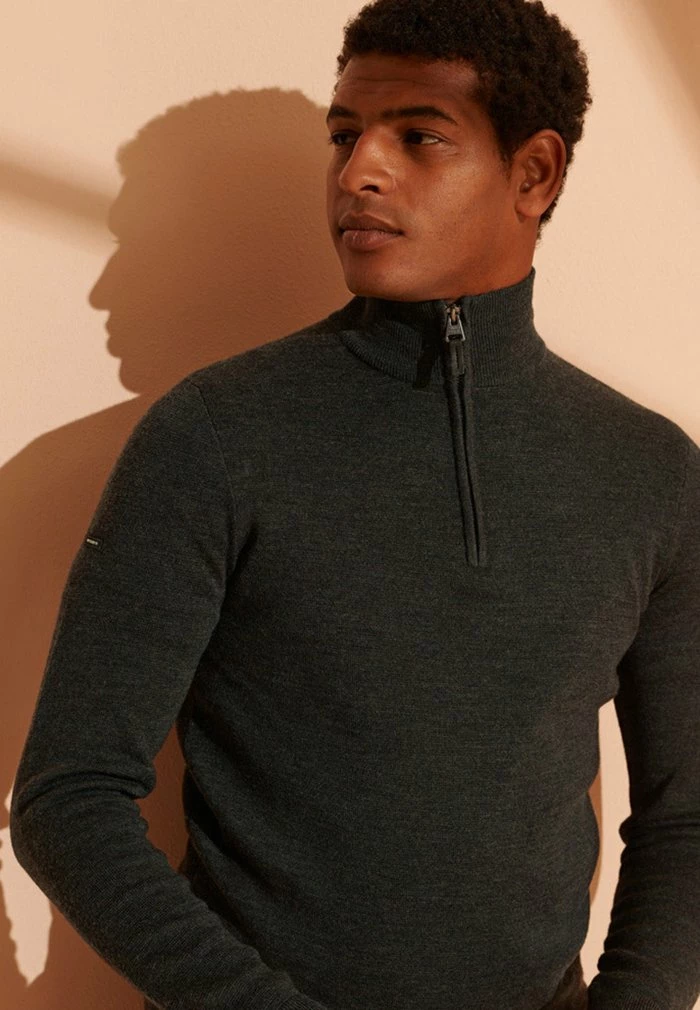 Superdry Fleece Jumper - Dark Charcoal Marl 3 Superdry Fleece Jumper - Dark Charcoal Marl - Image 3