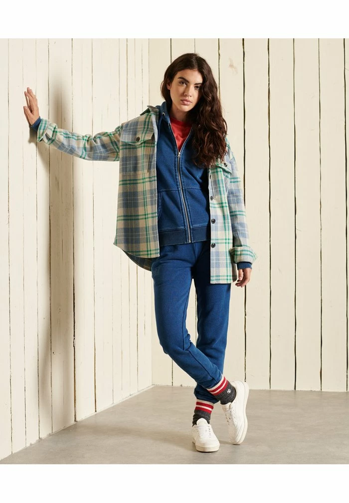 Superdry VINTAGE LOGO EMBROIDERED - Zip-up Sweatshirt - Mid Indigo 1 Superdry VINTAGE LOGO EMBROIDERED - Zip-up Sweatshirt - Mid Indigo