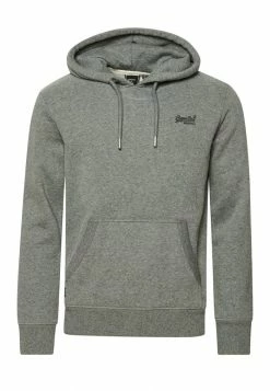 Superdry LOGO EMBROIDERED - Hoodie - Charcoal Grey Marl -Superdry Shop 4e93c8ce981f43b886899aa7af57f11e