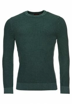 Superdry ACADEMY DYED TEXTURED - Jumper - Washed Jungle Green