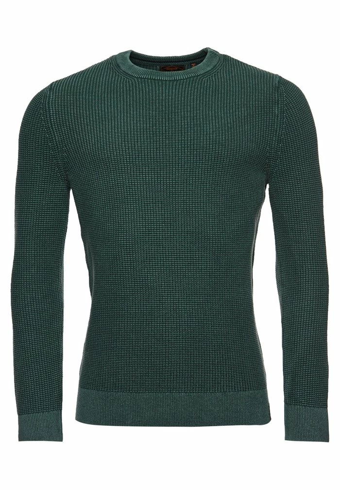 Superdry ACADEMY DYED TEXTURED - Jumper - Washed Jungle Green 1 Superdry ACADEMY DYED TEXTURED - Jumper - Washed Jungle Green