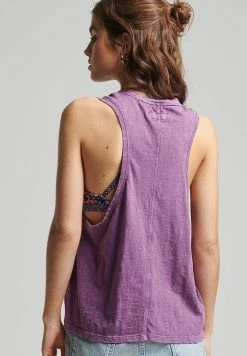 Superdry VINTAGE SURF RANCHERO VEST - Top - Grape Jam
