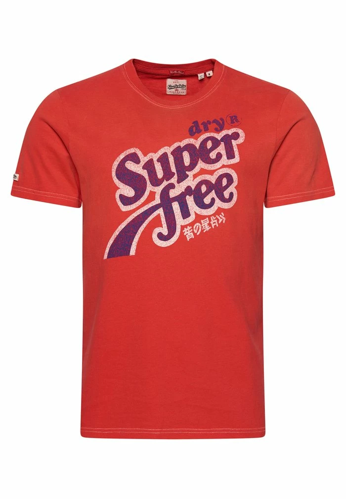 Superdry Print T-shirt - Red 2 Superdry Print T-shirt - Red - Image 2