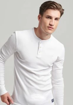 Superdry Long Sleeved Top - Brilliant White -Superdry Shop 4f68d48ad8b1464b8c60e47fca639db7