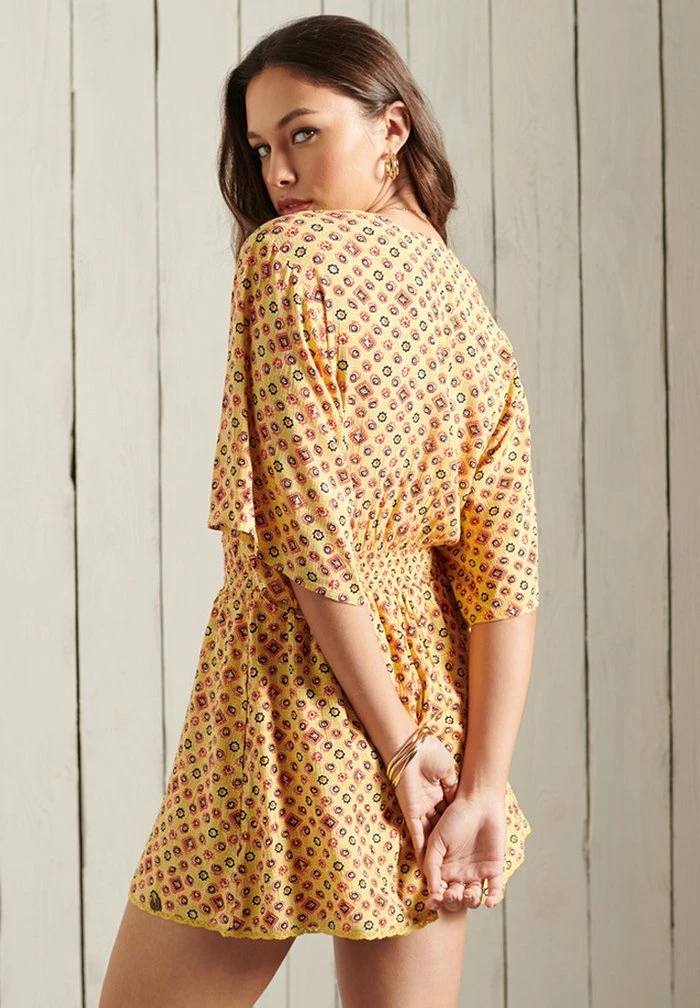 Superdry Jumpsuit - Yellow Tile Aop 2 Superdry Jumpsuit - Yellow Tile Aop - Image 2