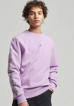 Superdry CODE LINEAR LOOSE - Sweatshirt - Mid Lilac