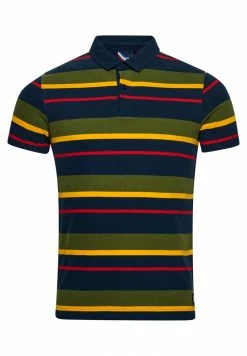 Superdry ACADEMY STRIPE - Polo Shirt - Navy Stripe -Superdry Shop 500052cc1d44490e83d7965e473ce635