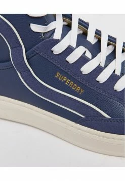 Superdry BASKET LUX - High-top Trainers - Soft Navy/oatmeal -Superdry Shop 5013de0779a44f8b97de356a2ff5b87f