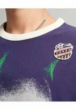 Superdry ALLSTARS KF GRAPHIC RINGER - Print T-shirt - Rinse Navy -Superdry Shop 50593c7e61754d689ca141ffa5cc34d4