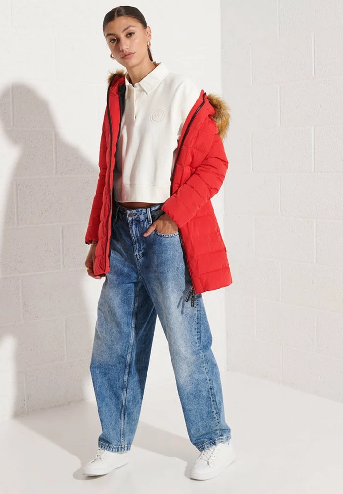 Superdry Winter Coat - High Risk Red 1 Superdry Winter Coat - High Risk Red