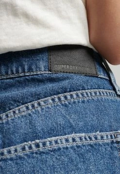 Superdry VINTAGE RISE CUT OFF - Denim Shorts - Madison Mid Blue -Superdry Shop 51163f45c9754acfb1ce4d5f7676f7a7