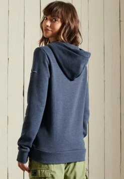 Superdry VINTAGE LOGO EMBOSSED - Hoodie - Atlantic Blue Marl -Superdry Shop 524a0965ebcc43c58c26d7db42d56819