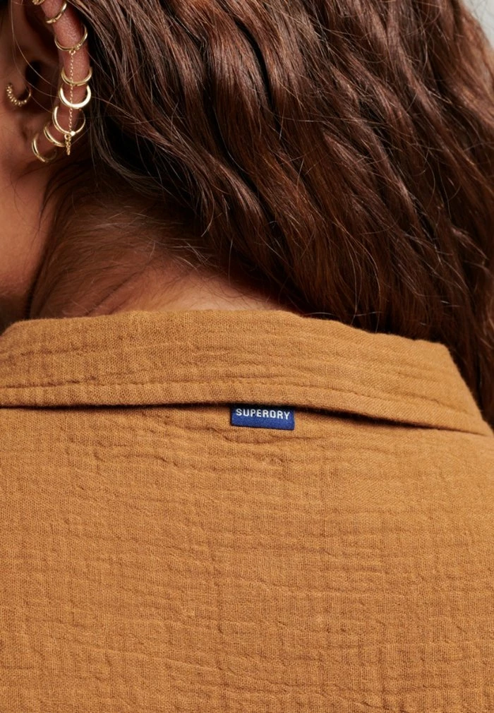 Superdry PENNY - Button-down Blouse - Denim Co Tobacco 4 Superdry PENNY - Button-down Blouse - Denim Co Tobacco - Image 4