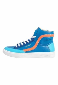 Superdry BASKET LUX - High-top Trainers - Blue/orange