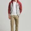 Superdry ESSENTIAL - Zip-up Sweatshirt - Athletic Grey Marl Rhubarb Marl
