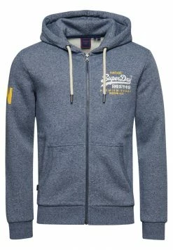 Superdry CLASSIC GRAPHIC LOGO - Zip-up Sweatshirt - Tois Blue Grit -Superdry Shop 53905b653f2f42409ad9e49e2db8ceac
