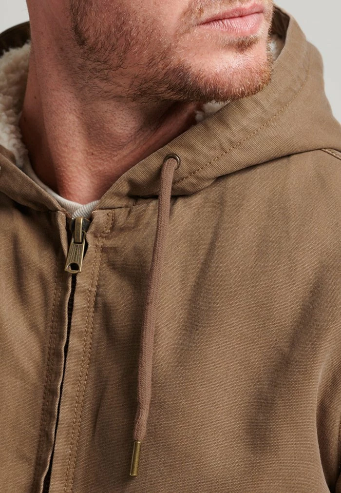 Superdry WORKWEAR - Zip-up Sweatshirt - Denim Co Tobacco 3 Superdry WORKWEAR - Zip-up Sweatshirt - Denim Co Tobacco - Image 3