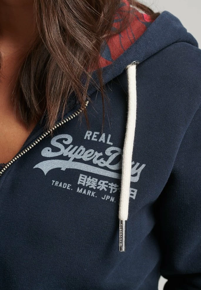 Superdry Zip-up Sweatshirt - Eclipse Navy 3 Superdry Zip-up Sweatshirt - Eclipse Navy - Image 3