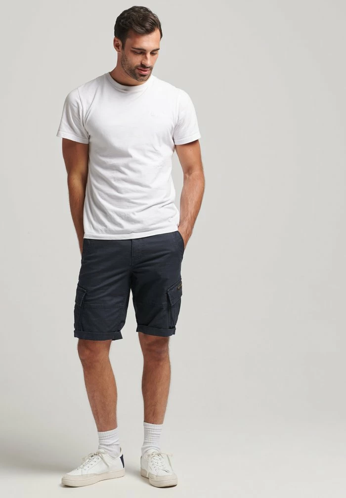 Superdry VINTAGE CORE - Shorts - Nordic Chrome Navy 1 Superdry VINTAGE CORE - Shorts - Nordic Chrome Navy