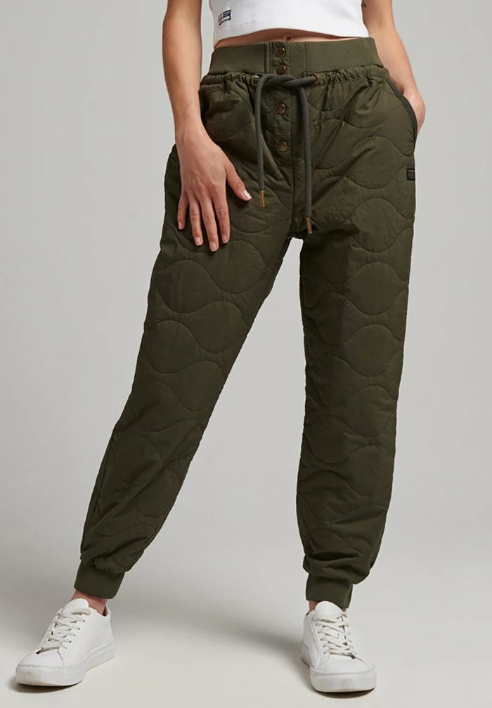 Superdry Trousers - Dark Khaki 1 Superdry Trousers - Dark Khaki