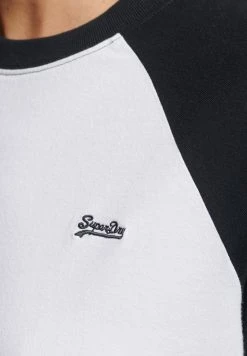 Superdry VINTAGE BASEBALL 3/4 SLEEVED - Long Sleeved Top - Black White -Superdry Shop 5416b1b41314471380939e4f73db0b01