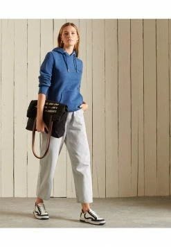 Superdry VINTAGE LOGO EMBROIDERED - Hoodie - Bright Blue Marl