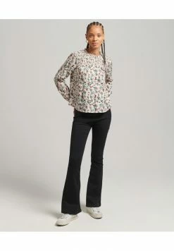 Superdry SMOCKED - Long Sleeved Top - Pink Floral -Superdry Shop 5468d101b543494b82ff0a1a4e5abda1