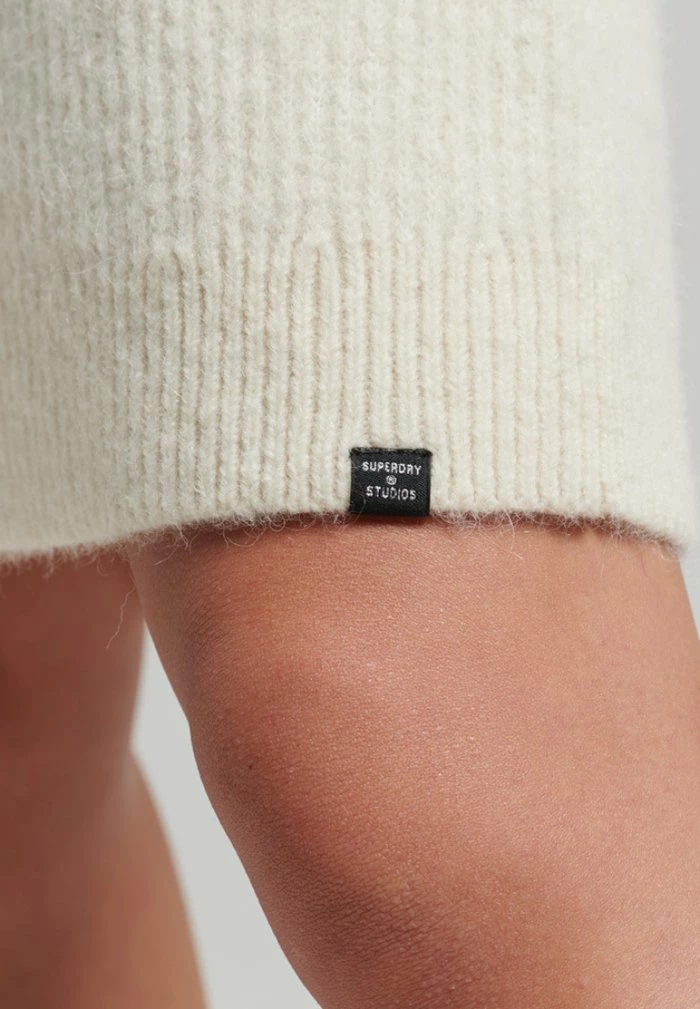 Superdry ROLL NECK - Jumper Dress - Cream 4 Superdry ROLL NECK - Jumper Dress - Cream - Image 4