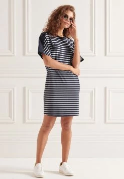 Superdry Jersey Dress - Eclipse Navy Stripe