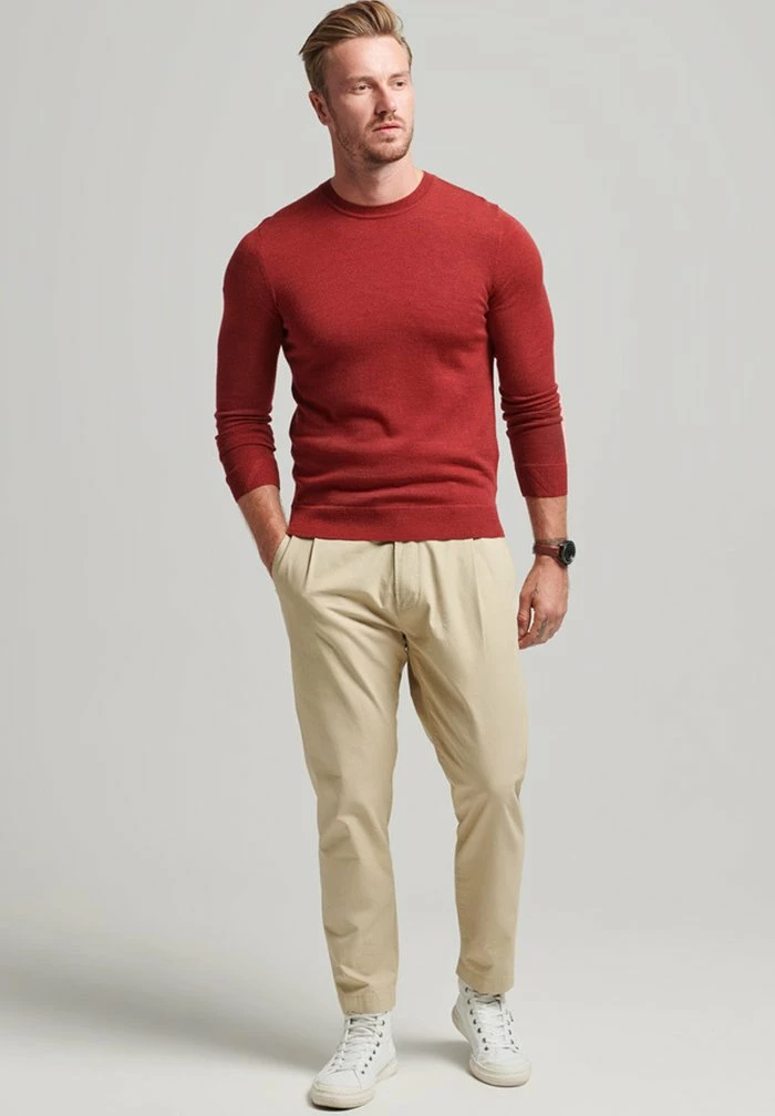 Superdry MERINO - Jumper - Furnace Red Marl 2 Superdry MERINO - Jumper - Furnace Red Marl - Image 2