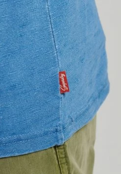 Superdry VINTAGE WALL SIGN - Print T-shirt - Bleach Indigo Wash Slub -Superdry Shop 560c64bf26264e5f85aed9cf8c8f9739