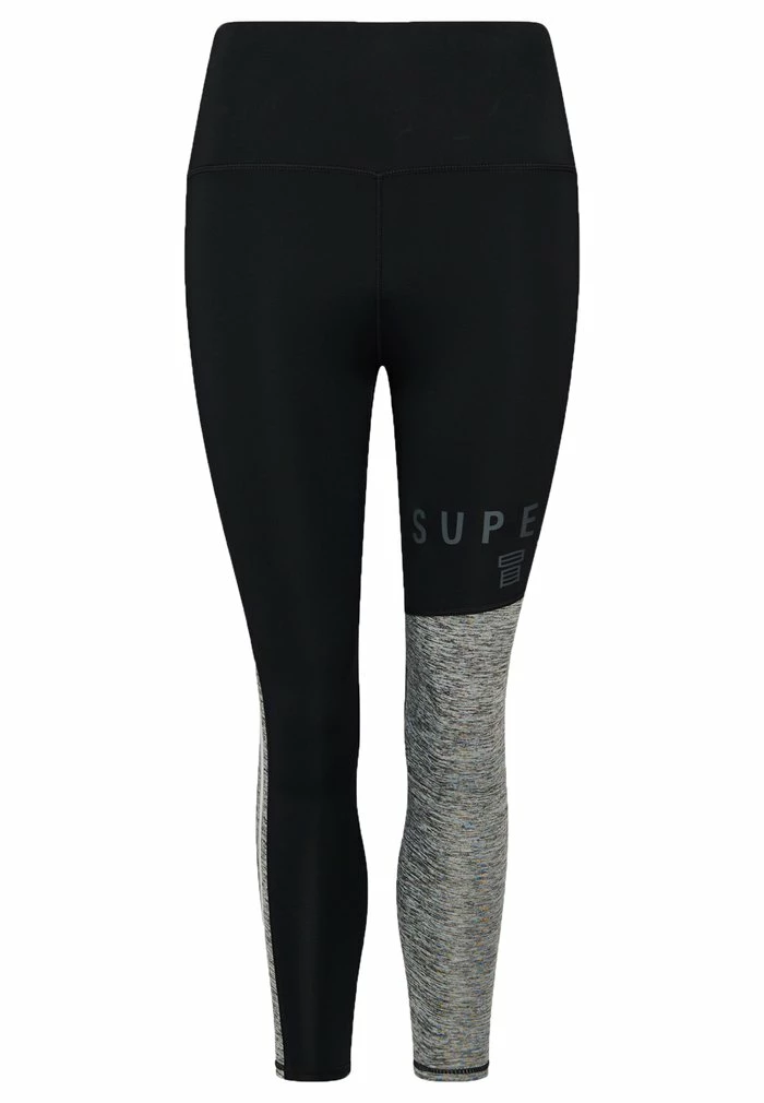 Superdry TRAINING GRAPHIC - Leggings - Trousers - Black/grey Marl 6 Superdry TRAINING GRAPHIC - Leggings - Trousers - Black/grey Marl - Image 6