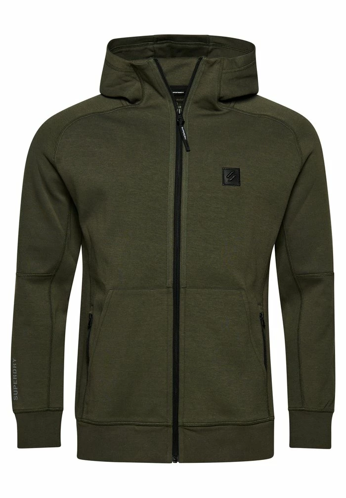 Superdry CODE - Zip-up Sweatshirt - Dark Moss 6 Superdry CODE - Zip-up Sweatshirt - Dark Moss - Image 6