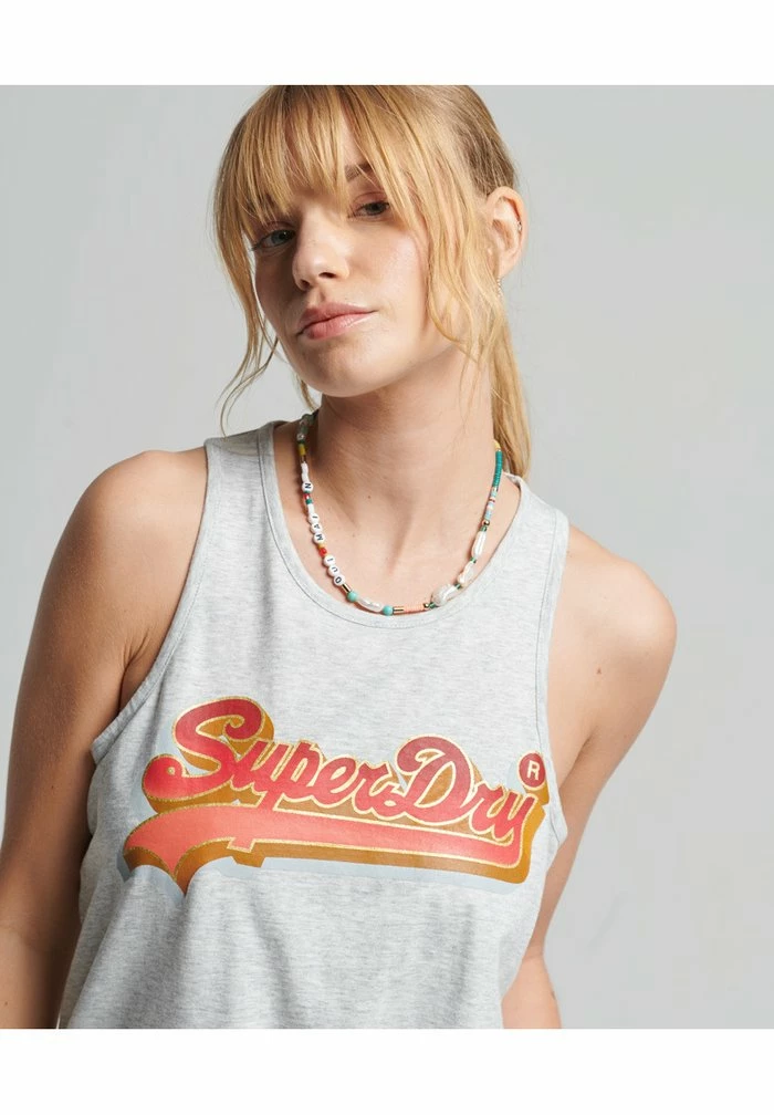 Superdry Top - Light Grey Marl 1 Superdry Top - Light Grey Marl