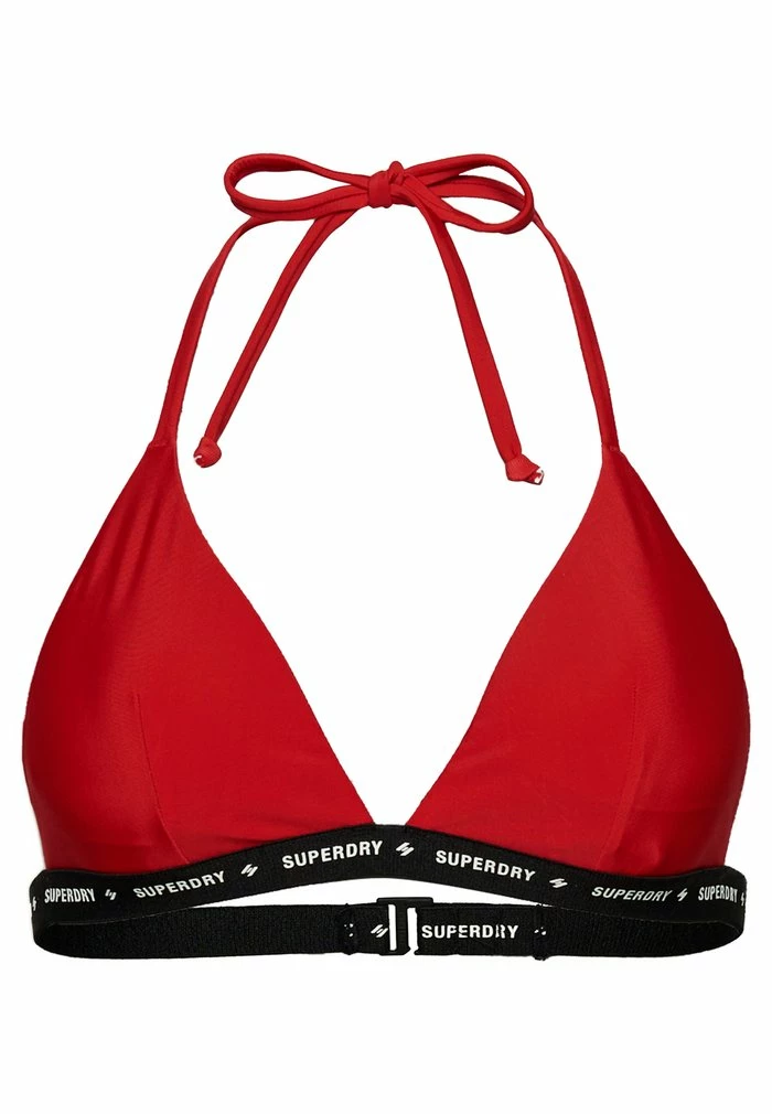 Superdry MICRO LOGO ELASTIC - Bikini Top - Risk Red 3 Superdry MICRO LOGO ELASTIC - Bikini Top - Risk Red - Image 3