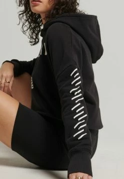 Superdry CROP BOX - Hoodie - Black -Superdry Shop 5757b7458f27412c86d66615bb3ff599