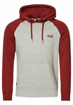 Superdry VINTAGE LOGO BASEBALL - Hoodie - Athletic Grey Marl Rhubarb Marl -Superdry Shop 5788b65f97a04b53a2b4300f20204822