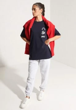 Superdry STRIKEOUT - Print T-shirt - Deep Navy