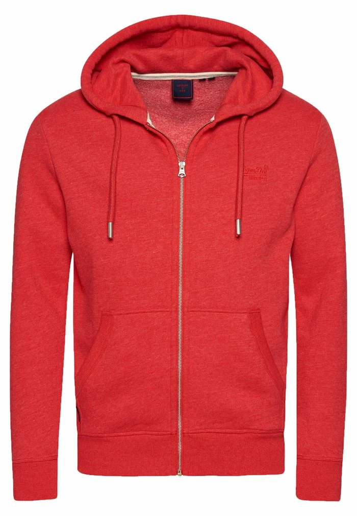 Superdry Zip-up Sweatshirt - Papaya Red Marl 3 Superdry Zip-up Sweatshirt - Papaya Red Marl - Image 3