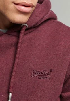 Superdry LOGO EMBROIDERED - Hoodie - Track Burgundy Marl -Superdry Shop 57d5bca294724bd89575c5ba8b1ce77a