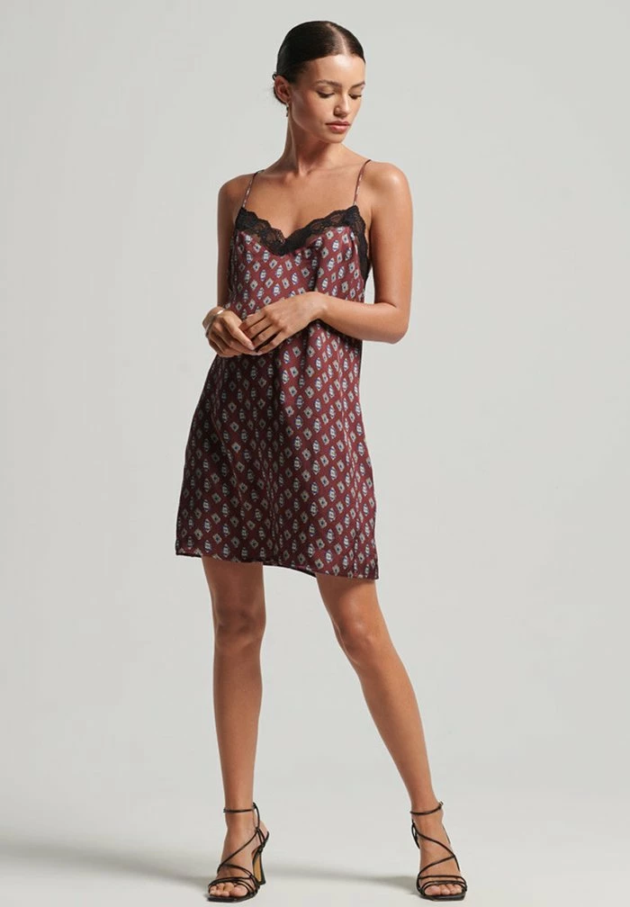 Superdry TRIM MINI SLIP - Day Dress - Kasbah Geo Red 2 Superdry TRIM MINI SLIP - Day Dress - Kasbah Geo Red - Image 2