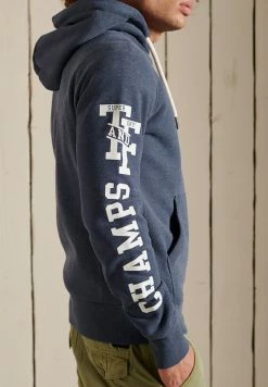 Superdry TRACK & FIELD - Zip-up Sweatshirt - Princedom Blue Marl -Superdry Shop 585a8f86ed1840228f0ded9aada41885