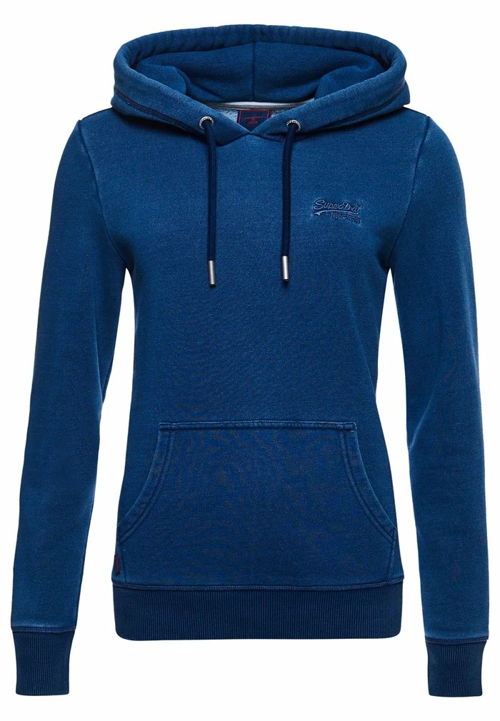 Superdry VINTAGE LOGO EMBROIDERED - Hoodie - Mid Indigo 5 Superdry VINTAGE LOGO EMBROIDERED - Hoodie - Mid Indigo - Image 5