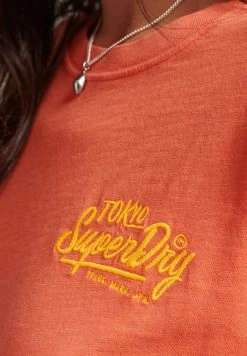 Superdry STYLE - Print T-shirt - Fiery Coral Slub -Superdry Shop 58c760f910ae427fb7ec159c5a089956